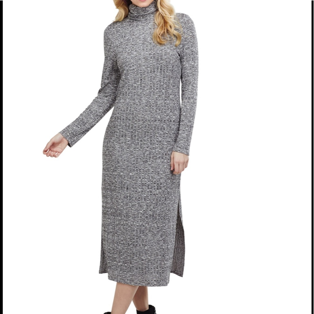NWT Mud Pie Frankie Midi Charcoal Dress sz S